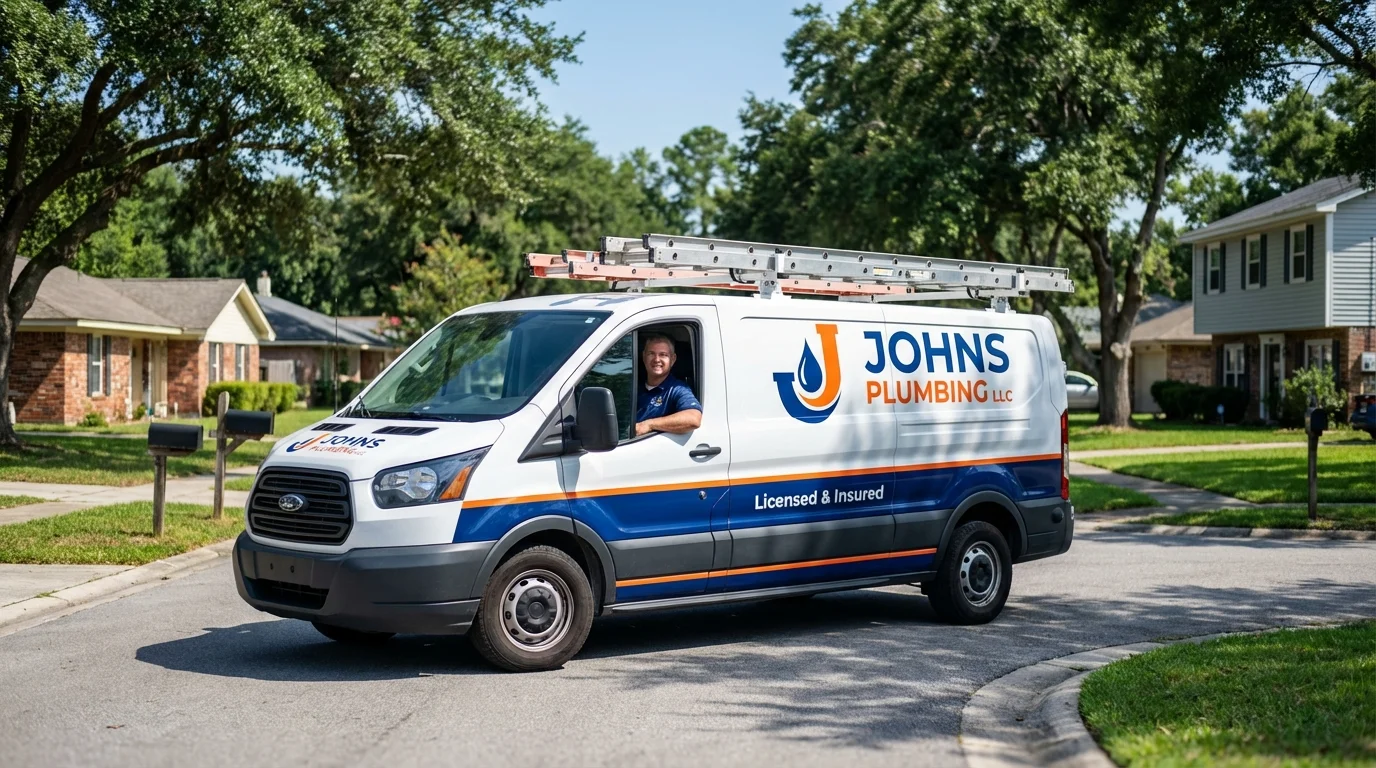 Johns Plumbing LLC service van in Verona, KY